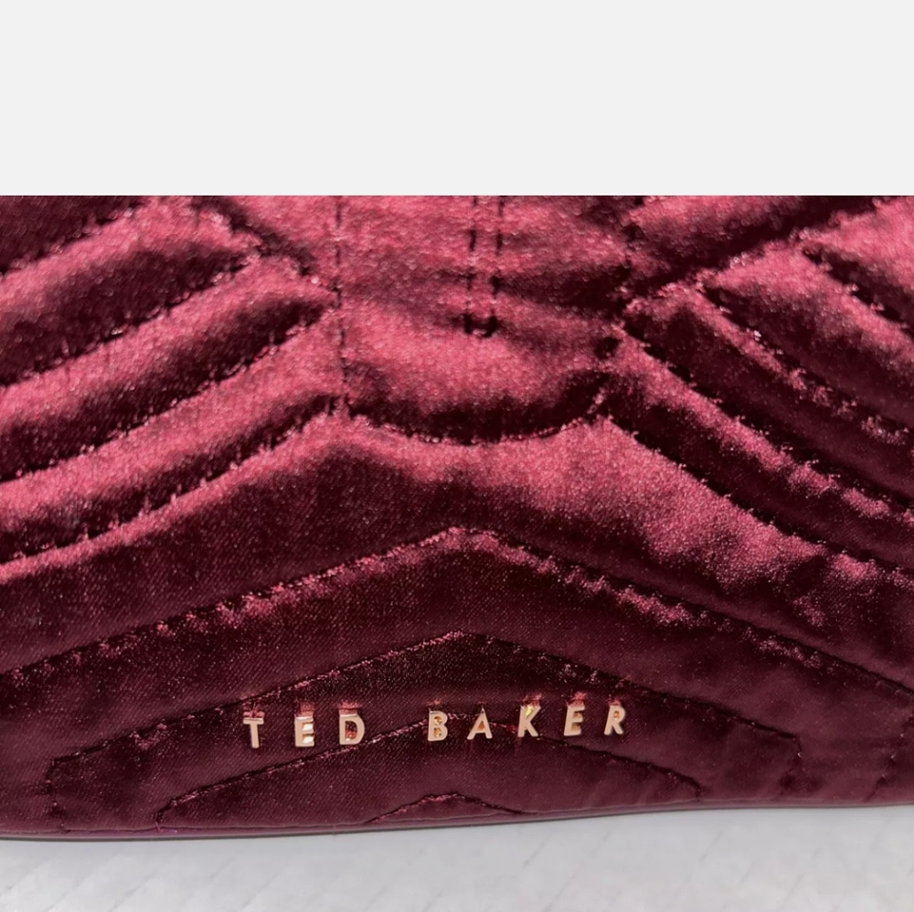 TED BAKER Red Burgundy Crossbody Bow Bag - Picture 4 of 12